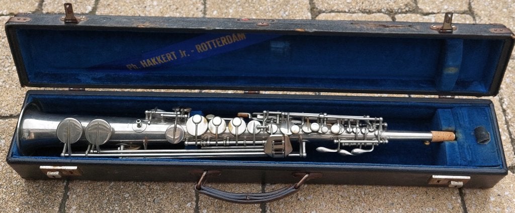 Sopraansax E.Beaugnier,, Ophalen, Gebruikt, Sopraan, Met koffer