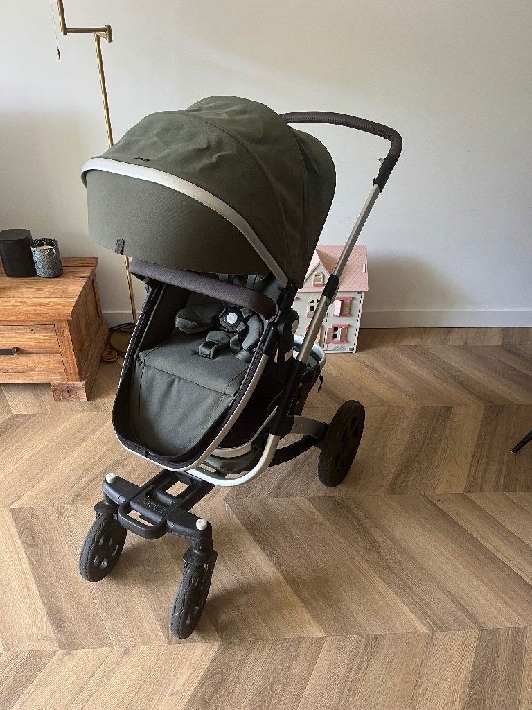 Joolz Geo 2 combi kinderwagen kleur Green, Kinderen en Baby's, Kinderwagens en Combinaties, Gebruikt, Verstelbare duwstang, Combiwagen