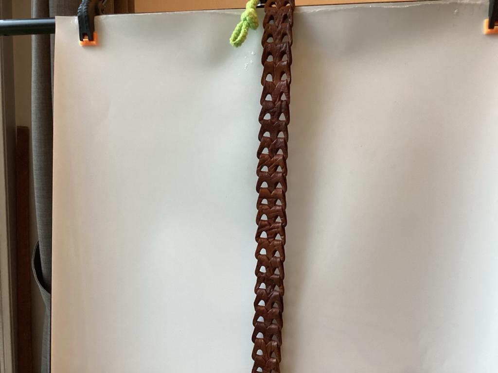 Gevlochten leren riem - Bruin, Kleding | Heren, Riemen en Ceinturen, Ophalen of Verzenden, Gedragen, Bruin, Echt leder