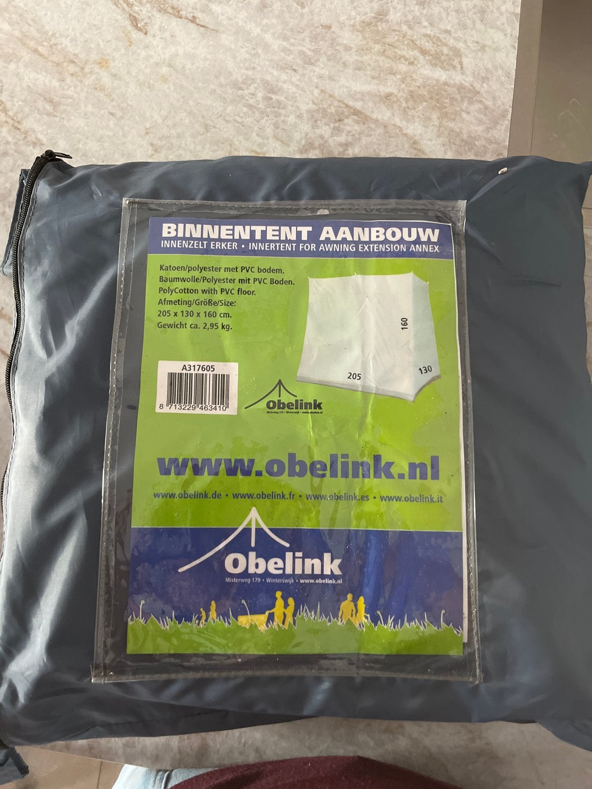 Obelink Binnentent Aanbouw - Katoen/Polyester, Ophalen, Zo goed als nieuw, Tot en met 2