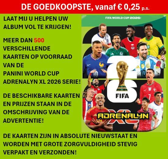 PANINI WORLD CUP ADRENALYN XL 2026 *GOEDKOOPSTE*, Verzenden, Nieuw, Meerdere plaatjes
