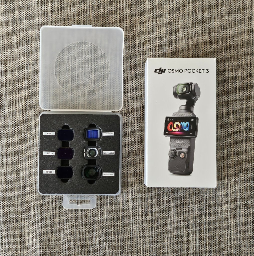 DJI Osmo Pocket 3 Camera + K&F 6 Filters Set, Overige merken, Gebruikt, Geheugenkaart, Camera