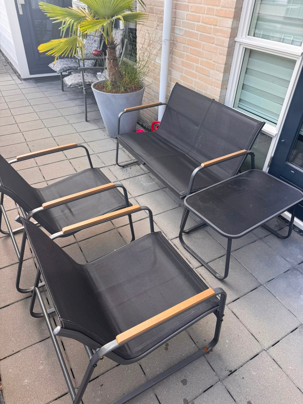 Loungeset 4-delig, Ophalen, Zo goed als nieuw