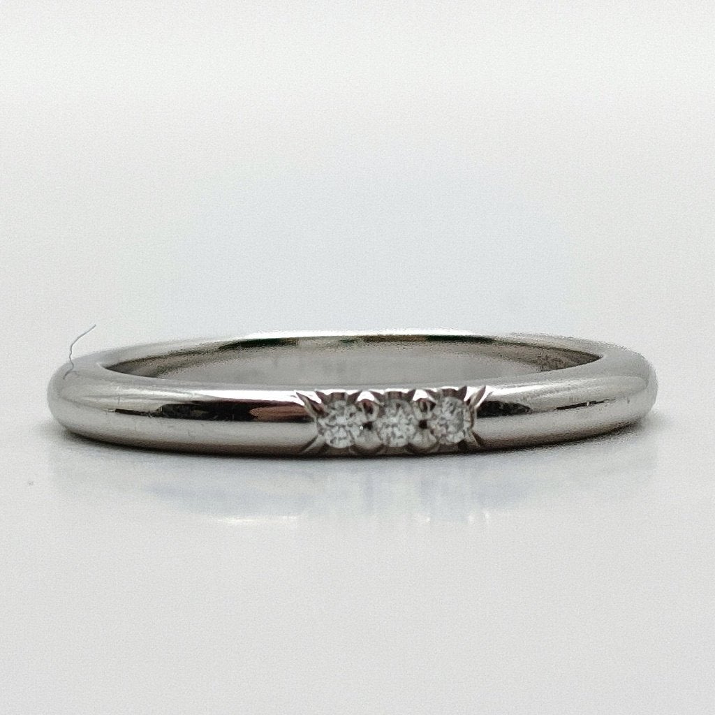 Tiffany & Co. Forever 3-Diamond Ring – 950 Platina, Sieraden, Tassen en Uiterlijk, Ophalen of Verzenden, Zo goed als nieuw, Dame