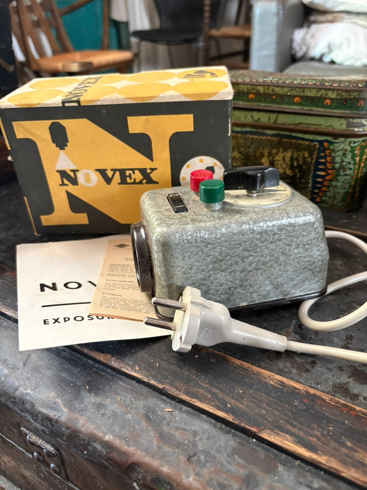 Fotografie Vintage Novex B2 belichtingsblok originele doos ., Antiek en Kunst, Ophalen of Verzenden