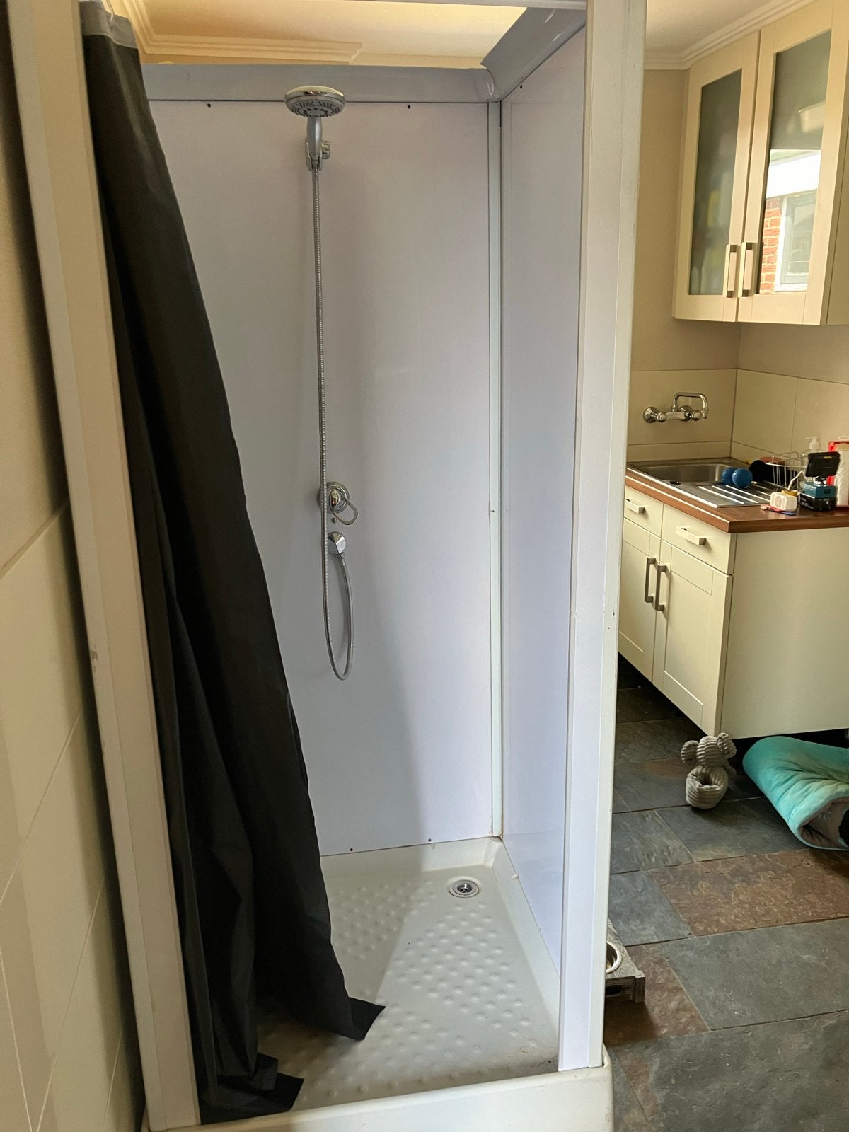 Complete Douchecabine met Pomp - Gebruikt, Doe-het-zelf en Verbouw, Sanitair, Ophalen, Gebruikt, Douche