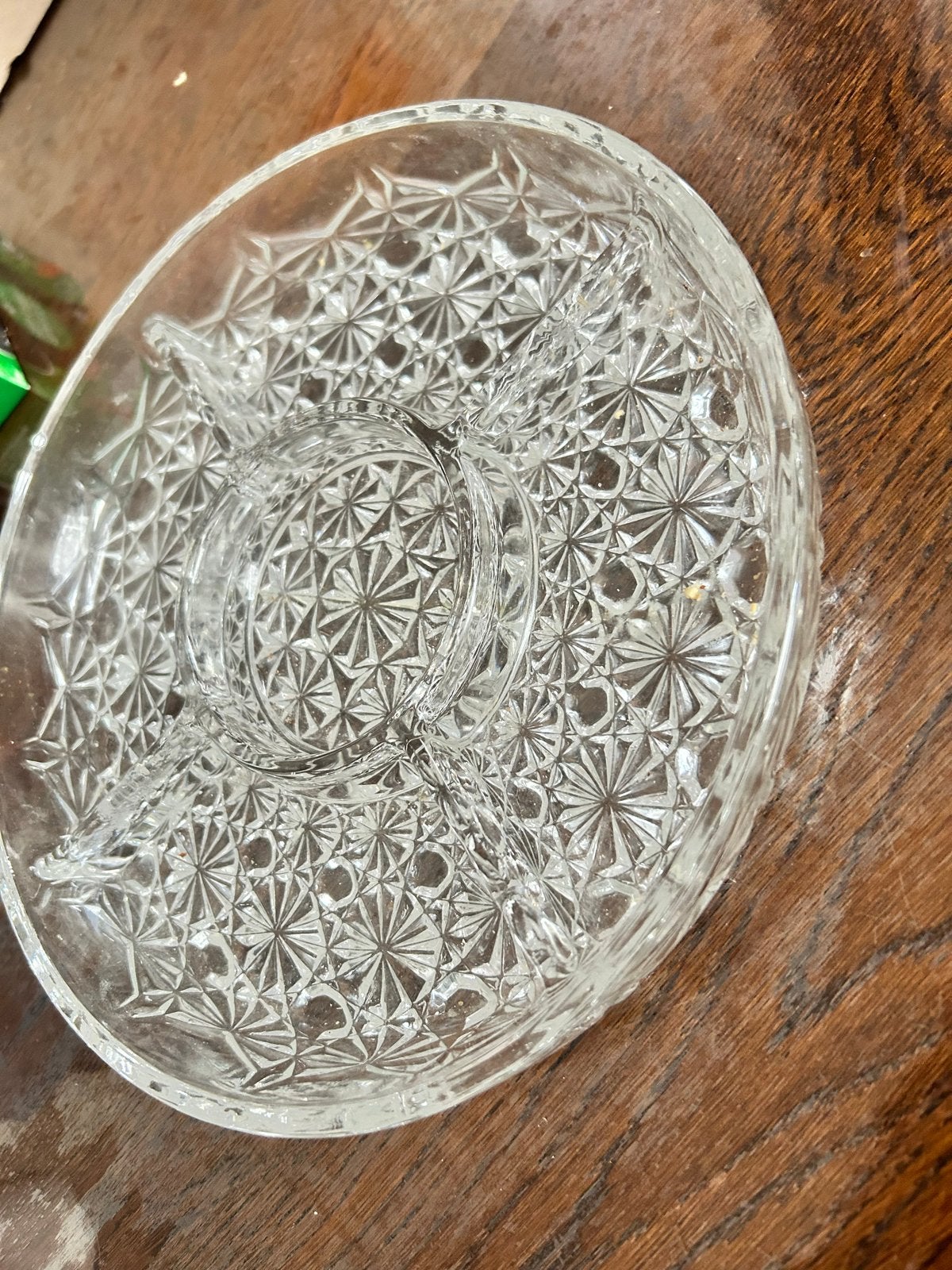 Vintage kristal serveerschaal met 5 vakken, Ophalen of Verzenden
