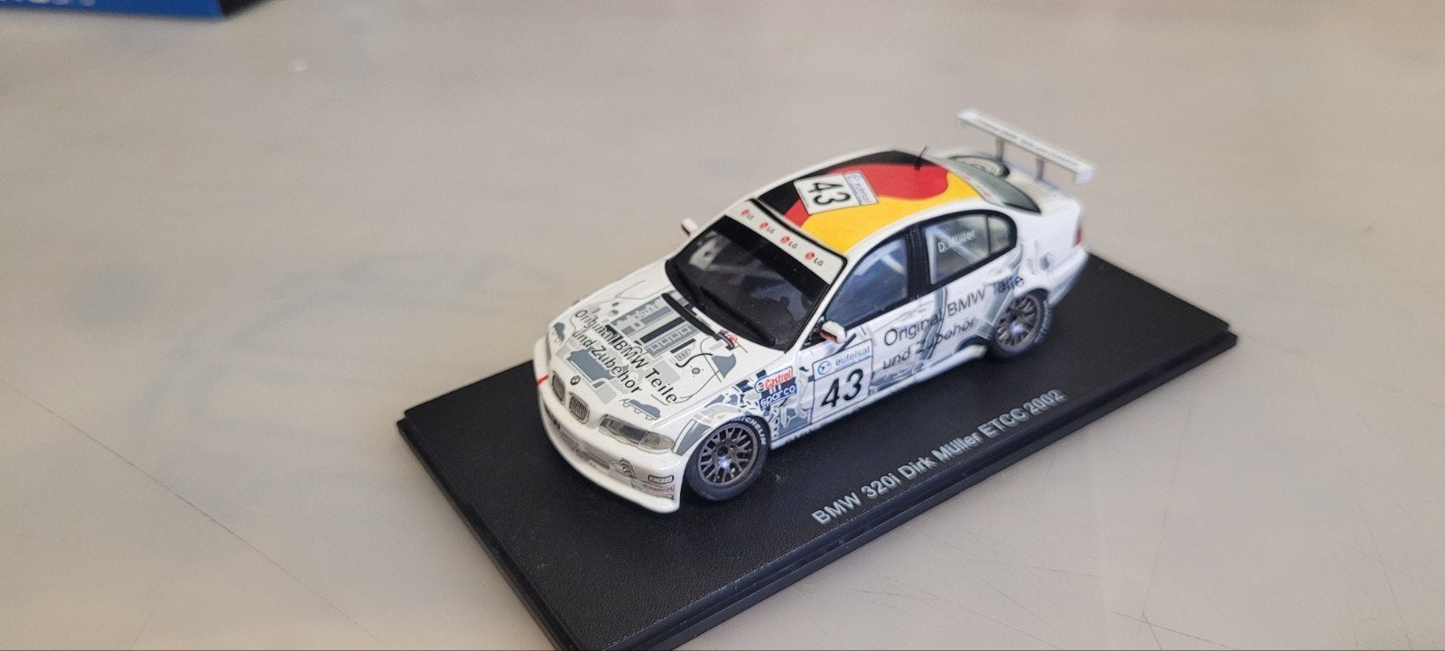 Spark BMW 320i ETCC 2002 Dirk Müller, Ophalen of Verzenden, Zo goed als nieuw, Auto, Overige merken