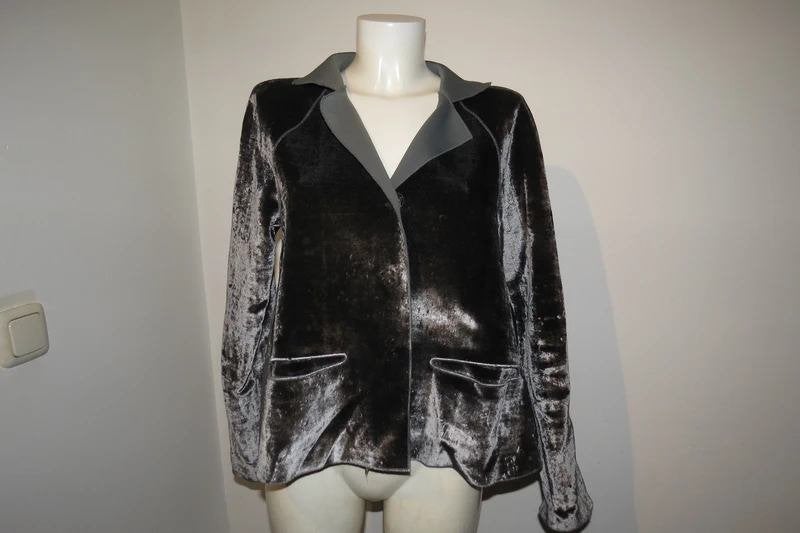 Annette Gortz velvet velourse look jasje soft shell binnen M