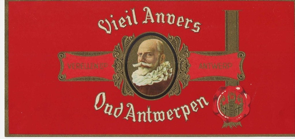 etiket   U - 55  vieil anvers  sigarenbanden, Ophalen of Verzenden, Zo goed als nieuw, Sigarenbandjes