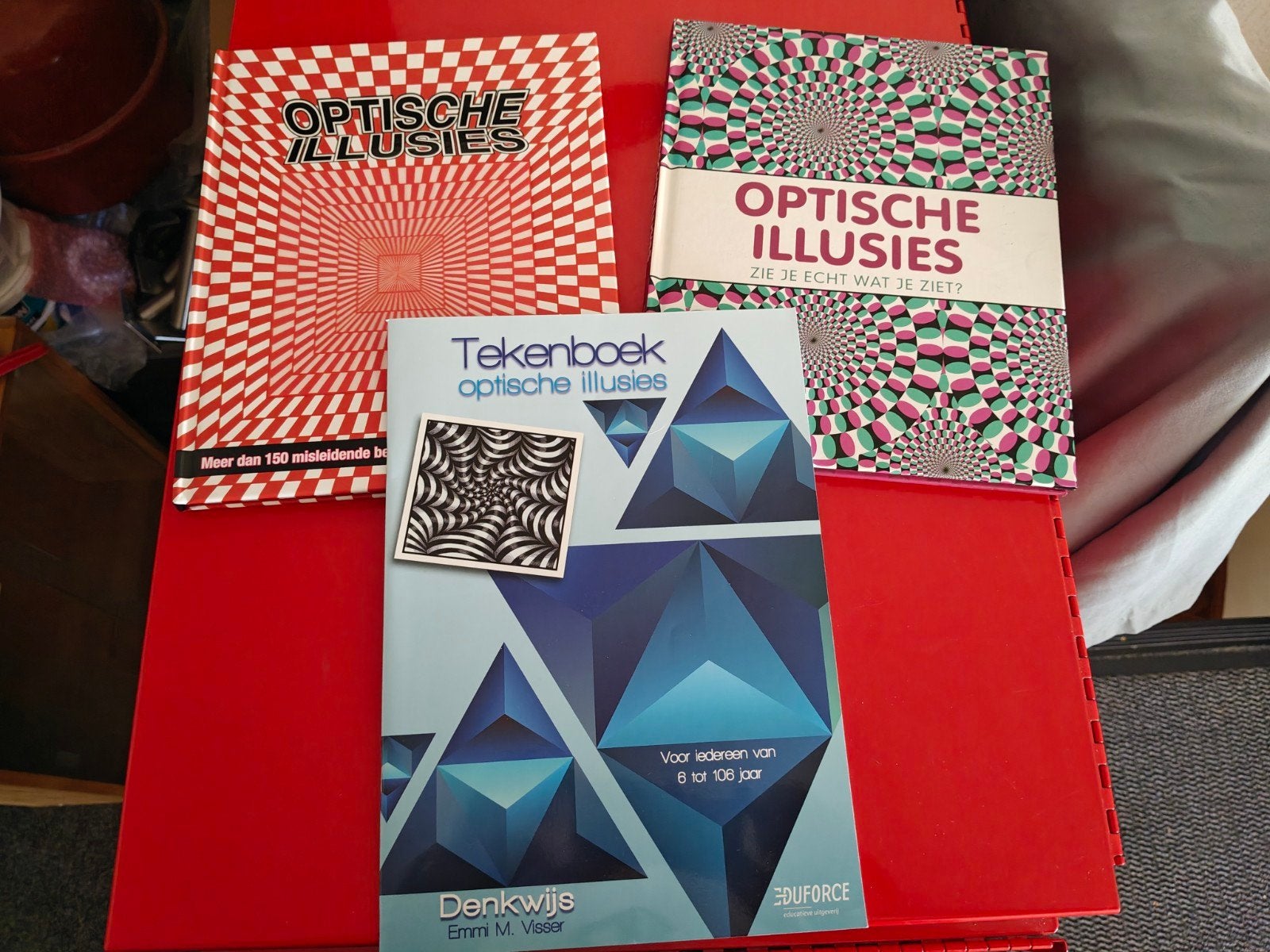 Drie boeken over optische illusies, Boeken, Ophalen of Verzenden