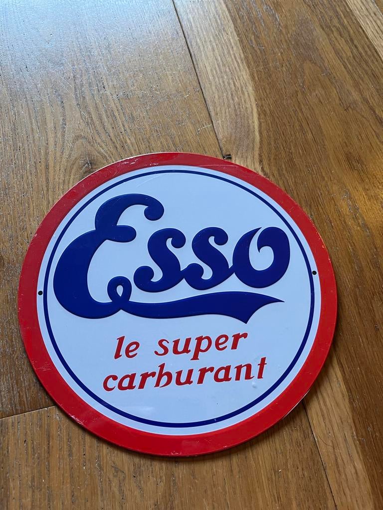 Metalen bord ESSO le super carburant - Nieuw, Ophalen of Verzenden, Zo goed als nieuw