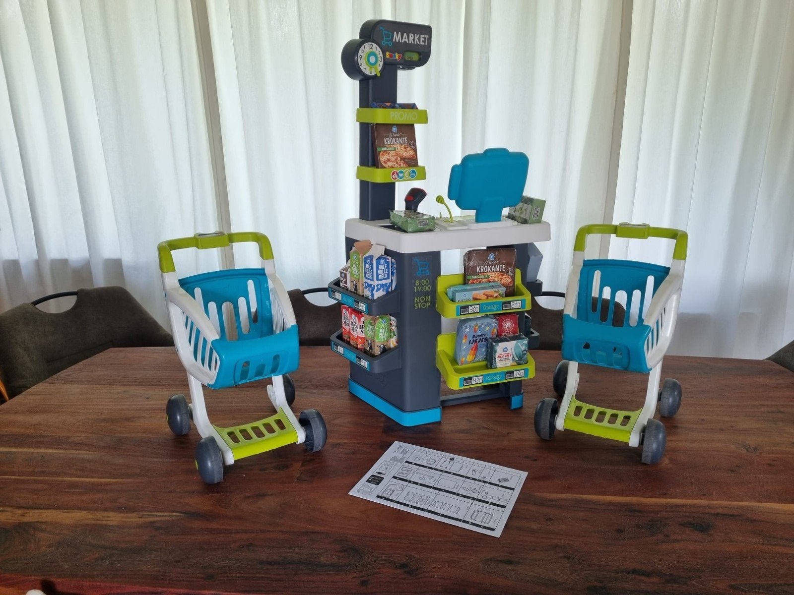 Smoby Supermarkt met 2 winkelwagentjes, Kinderen en Baby's, Speelgoed | Overig, Ophalen