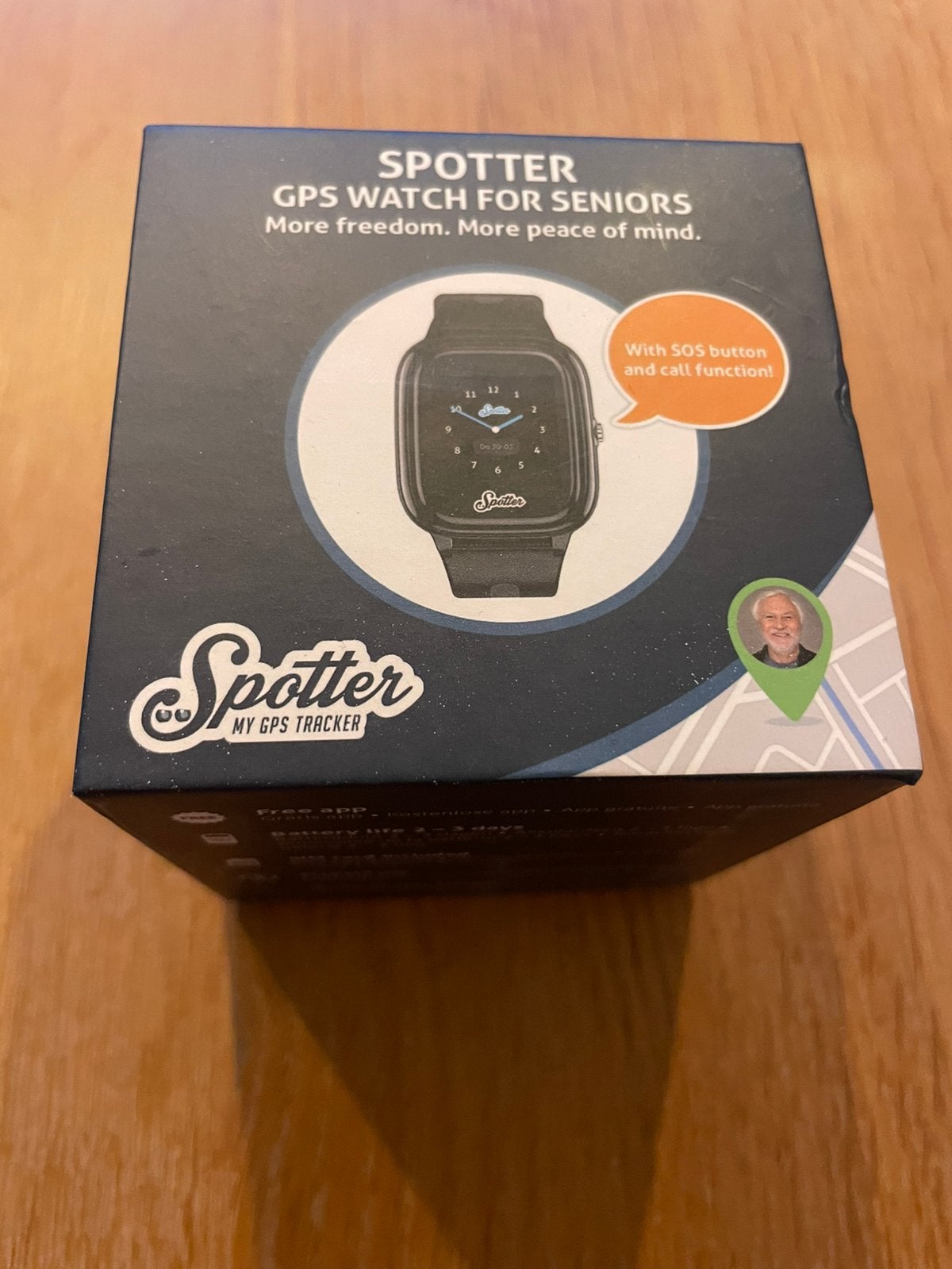 Spotter watch voor senioren, Ophalen of Verzenden, Zo goed als nieuw, Zwart, Android