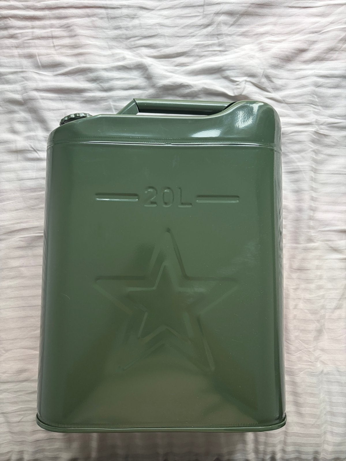 Metalen Jerrycan 20L met Schenktuit, Olijfgroen, Ophalen