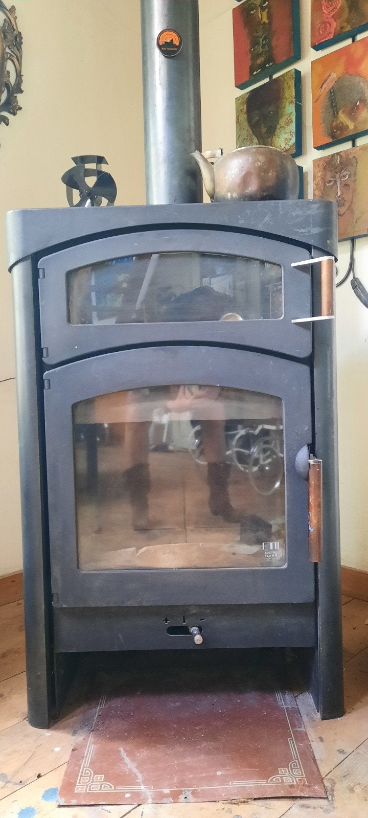 Austroflamm Pallas. houtkachel met oven., Ophalen, Gebruikt, Vrijstaande haard, Houthaard