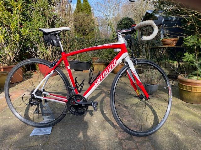 Specialized rode racefiets Secteur mt 54, 28 inch, Gebruikt, Aluminium, 15 tot 20 versnellingen