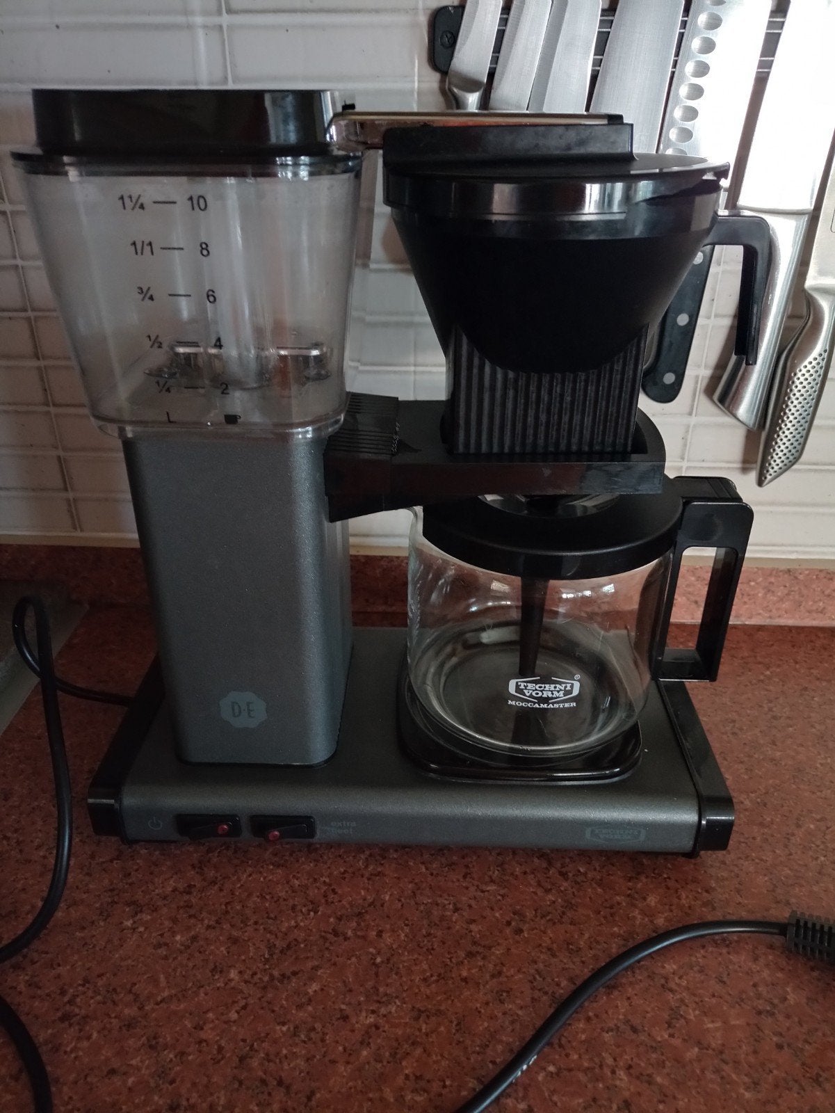 Moccamaster Koffiezetapparaat, Gebruikt, 10 kopjes of meer, Koffiemachine, Gemalen koffie