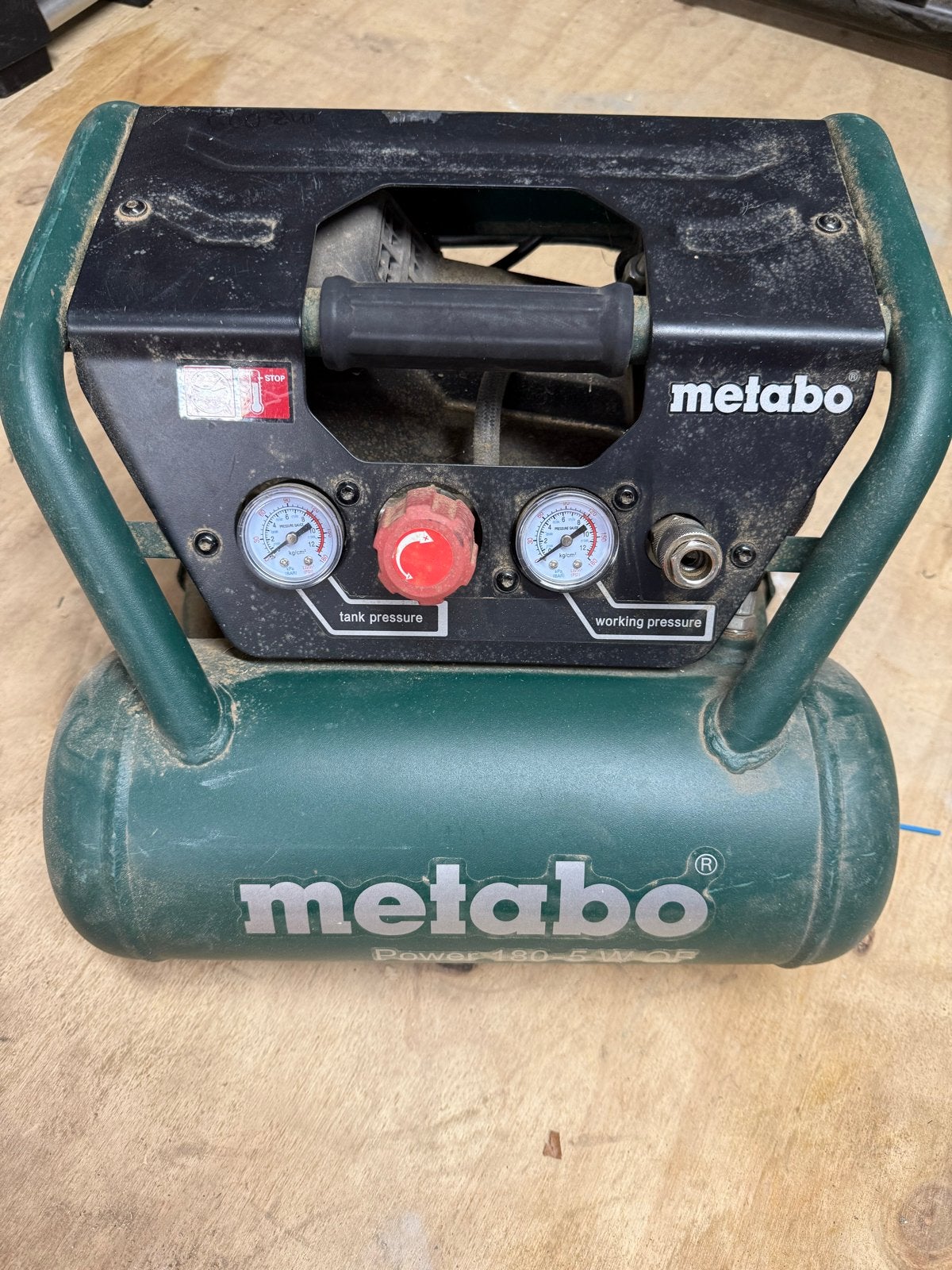 Metabo Power 180-5 W OF Compressor - Compact & Mobiel, Doe-het-zelf en Verbouw, Ophalen, Gebruikt, 6 tot 10 bar, Minder dan 200 liter/min