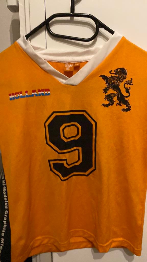 Voetbalshirt nederland voor WK voetbal maat 116/122, Ophalen of Verzenden, Zo goed als nieuw, Jongen of Meisje, Shirt of Longsleeve