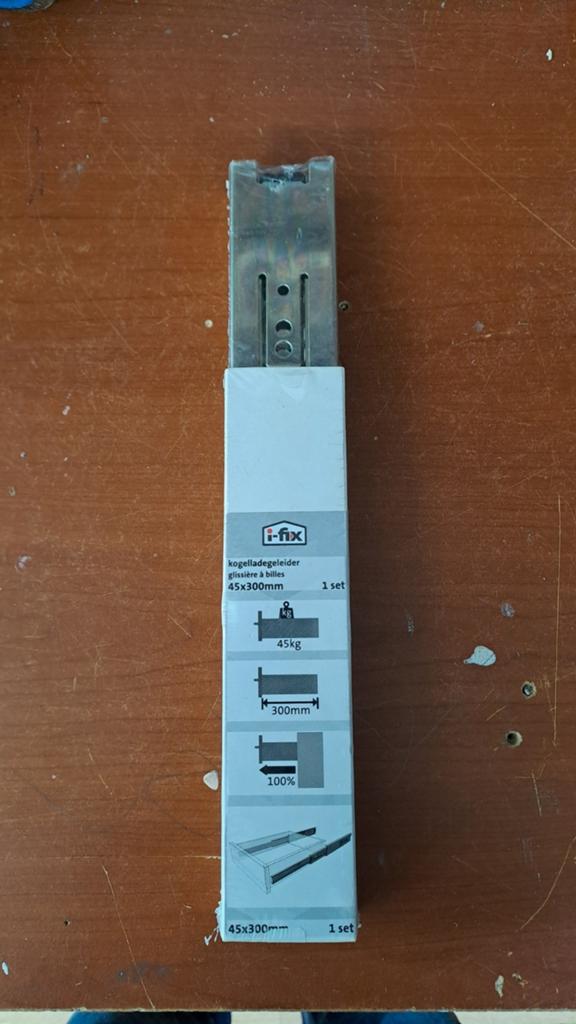 I-FIX Kogelladegeleider 45x300mm - 1 set, Ophalen of Verzenden, Nieuw, 100 tot 250 mm, Overige typen