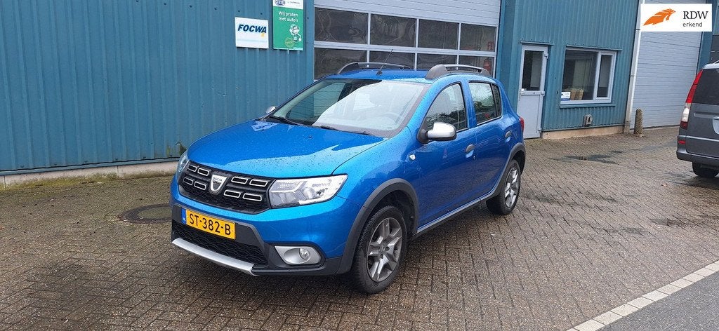 Dacia Sandero 0.9 TCe SL Stepway AUTOMAAT,AIRCO,CAMERA, Auto's, Dacia, 898 cc, Stof, Blauw, Origineel Nederlands