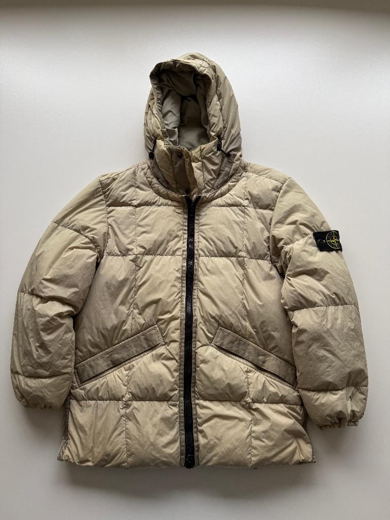 Stone Island Garment Dyed Jas S, Beige, Ophalen of Verzenden, Maat 46 (S) of kleiner, Stone Island