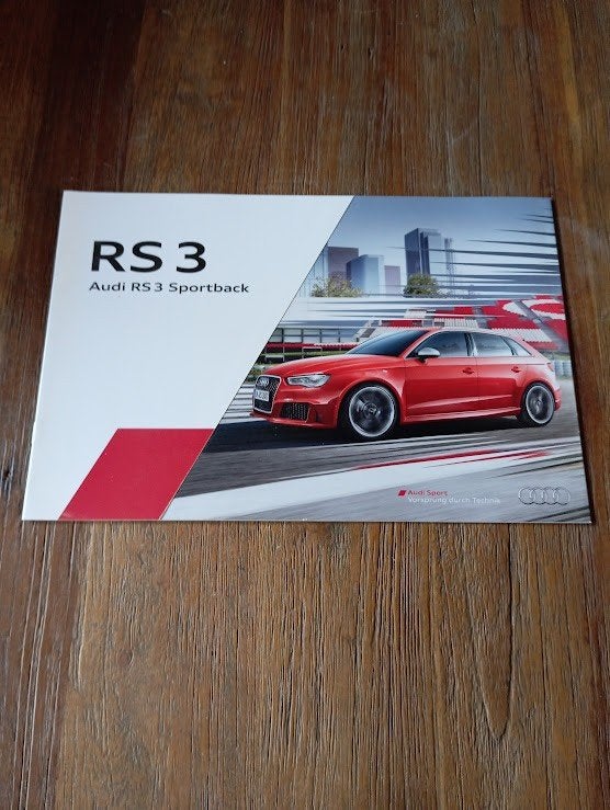 Audi RS 3 Sportback 1 / 2015 8 pag., Boeken, Verzenden, Zo goed als nieuw, Audi