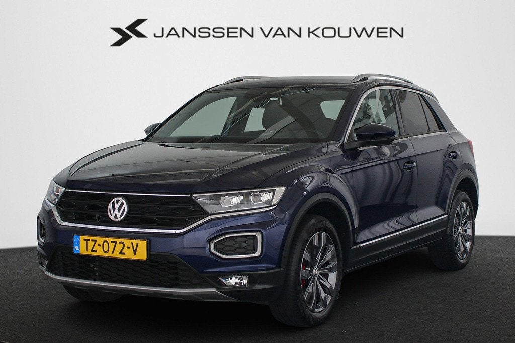 Volkswagen T-Roc 1.0 TSI Sport NL Auto Navigatie LED Koplamp, Voorwielaandrijving, Stof, Gebruikt, Blauw