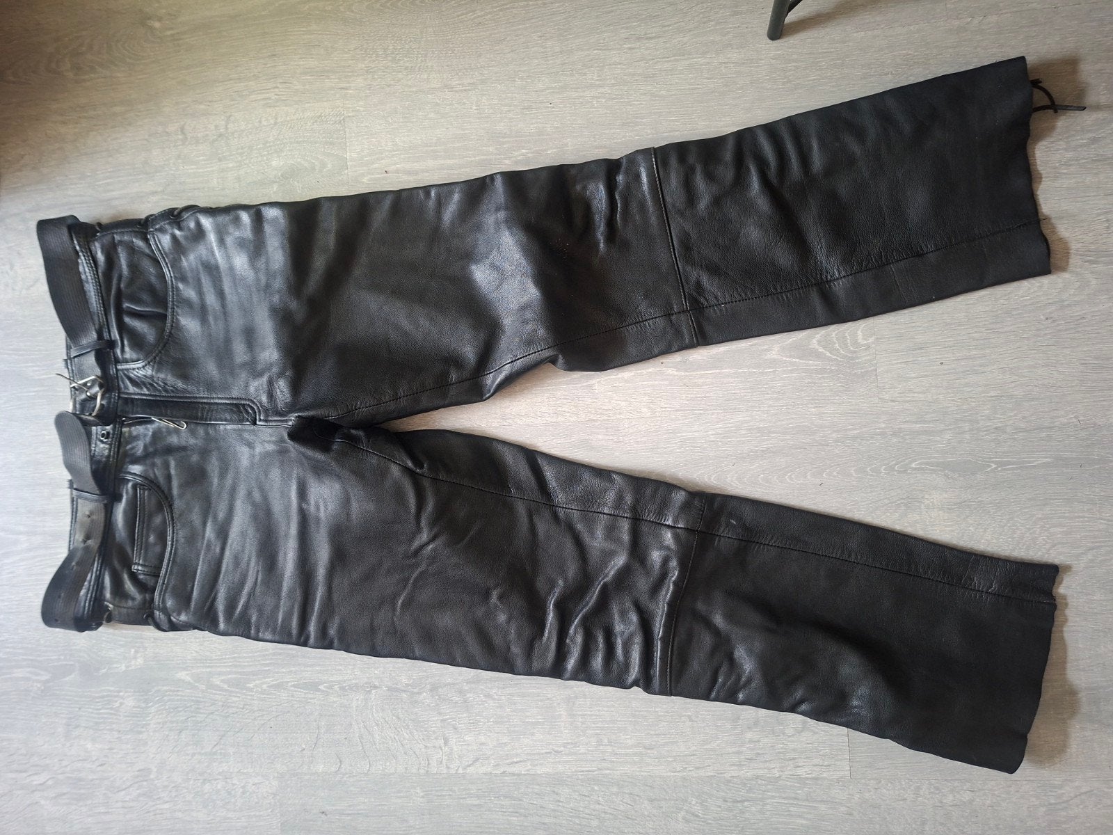 Leren motorrij broek maat 58 (XL) zwart, Ophalen of Verzenden