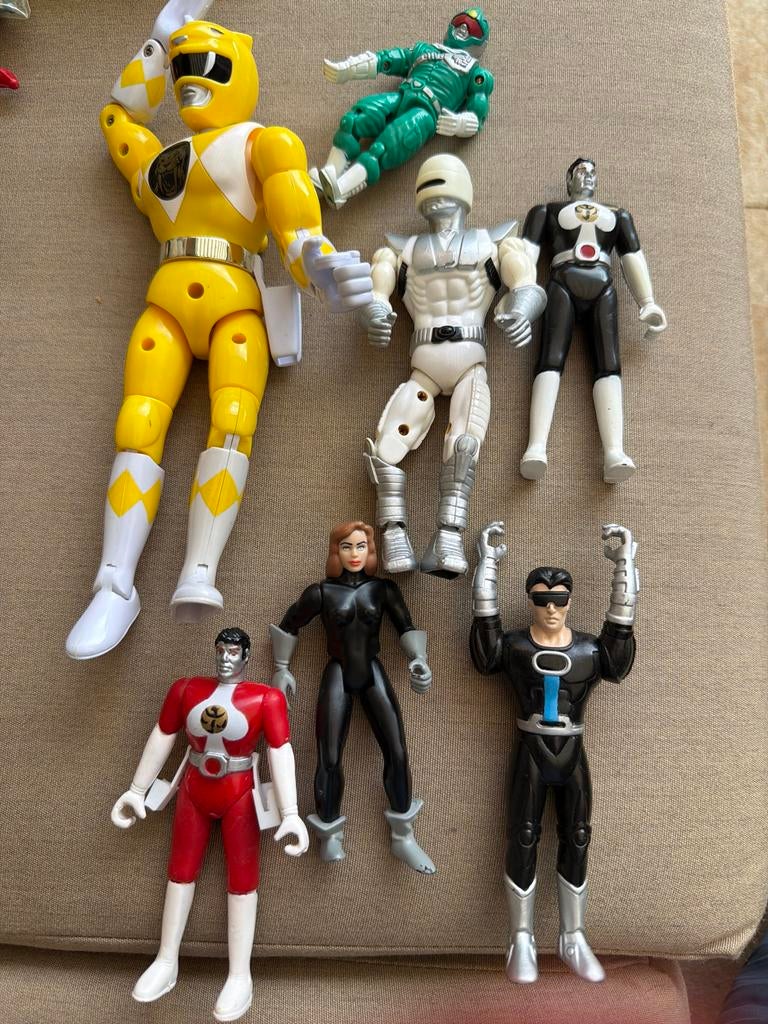 Vintage Power Rangers en andere actiefiguren set, Ophalen of Verzenden, Zo goed als nieuw