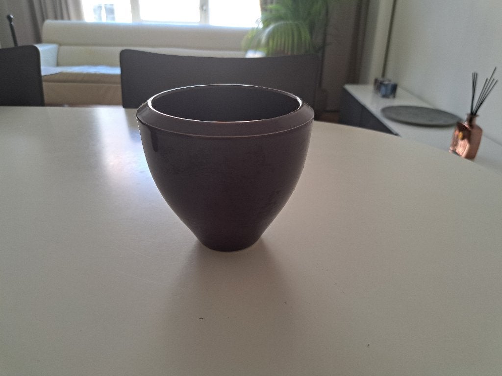 Ecri Living - Bolivia Egg Design Pot Paars (DxH: 15x14), Huis en Inrichting, Ophalen of Verzenden, Gebruikt, Paars