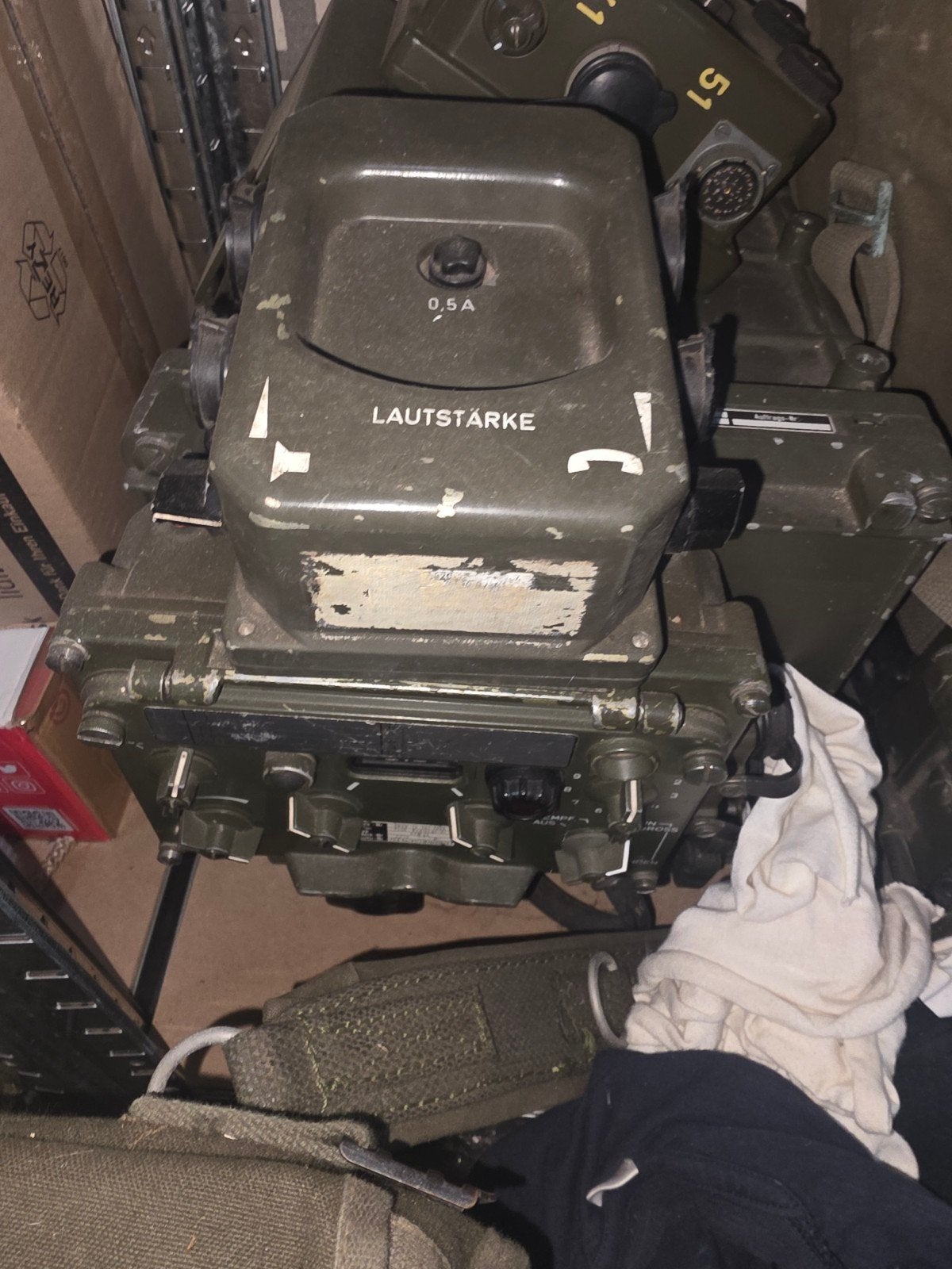 Vintage Militaire Radio sem 25 en 35, Ophalen of Verzenden, Gebruikt, Radio