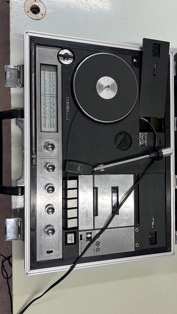 Vintage Crown Platenspeler met Radio en Cassettedeck, Ophalen, Gebruikt, Platenspeler, Overige merken
