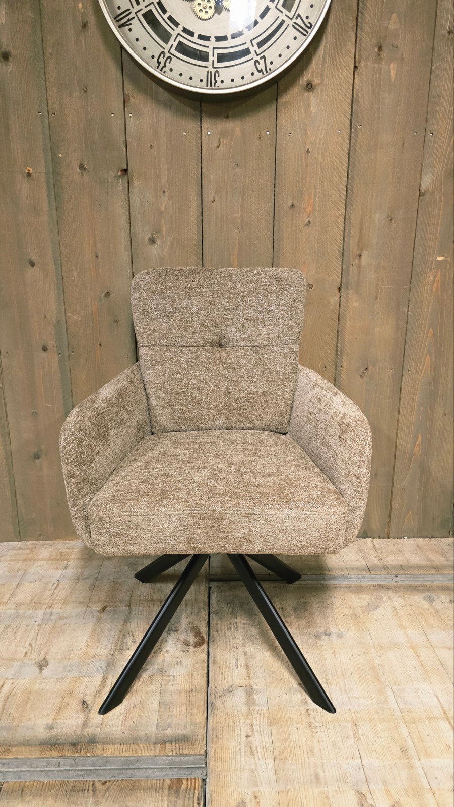 Mooie Eetkamerstoelen Bouclé Licht Bruin Nieuw, Bruin, Hout, Nieuw, Ophalen of Verzenden