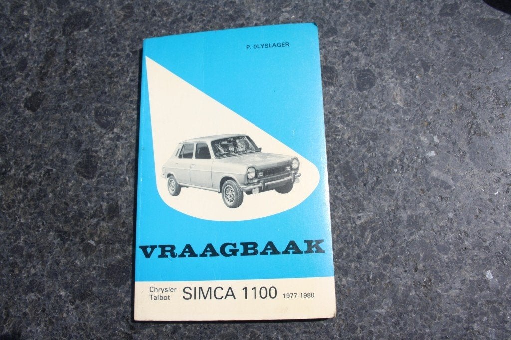 vraagbaak  SIMCA 1100  /  CHRYSLER TALBOT, Auto diversen, Ophalen of Verzenden