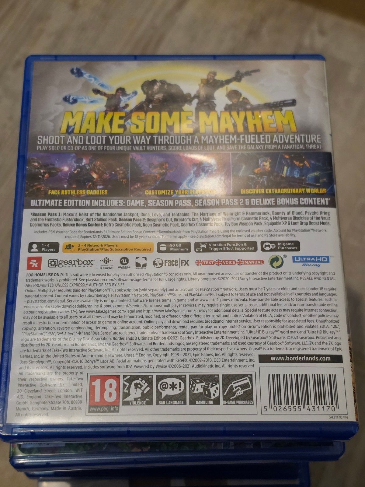 Borderlands 3 voor Playstation 5  Zo goed als nieuw Lees, Online, Vanaf 18 jaar, Shooter, Ophalen of Verzenden