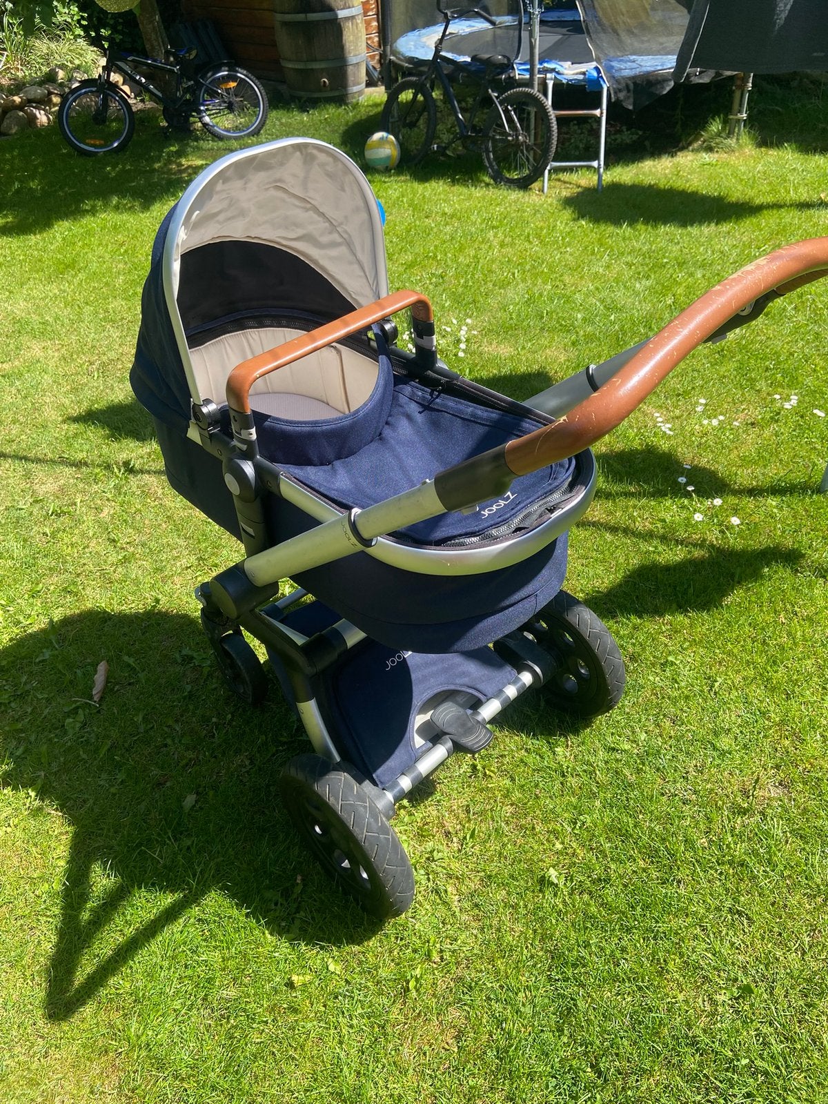 Donkerblauwe Joolz kinderwagen, Gebruikt, Verstelbare duwstang, Combiwagen, Ophalen