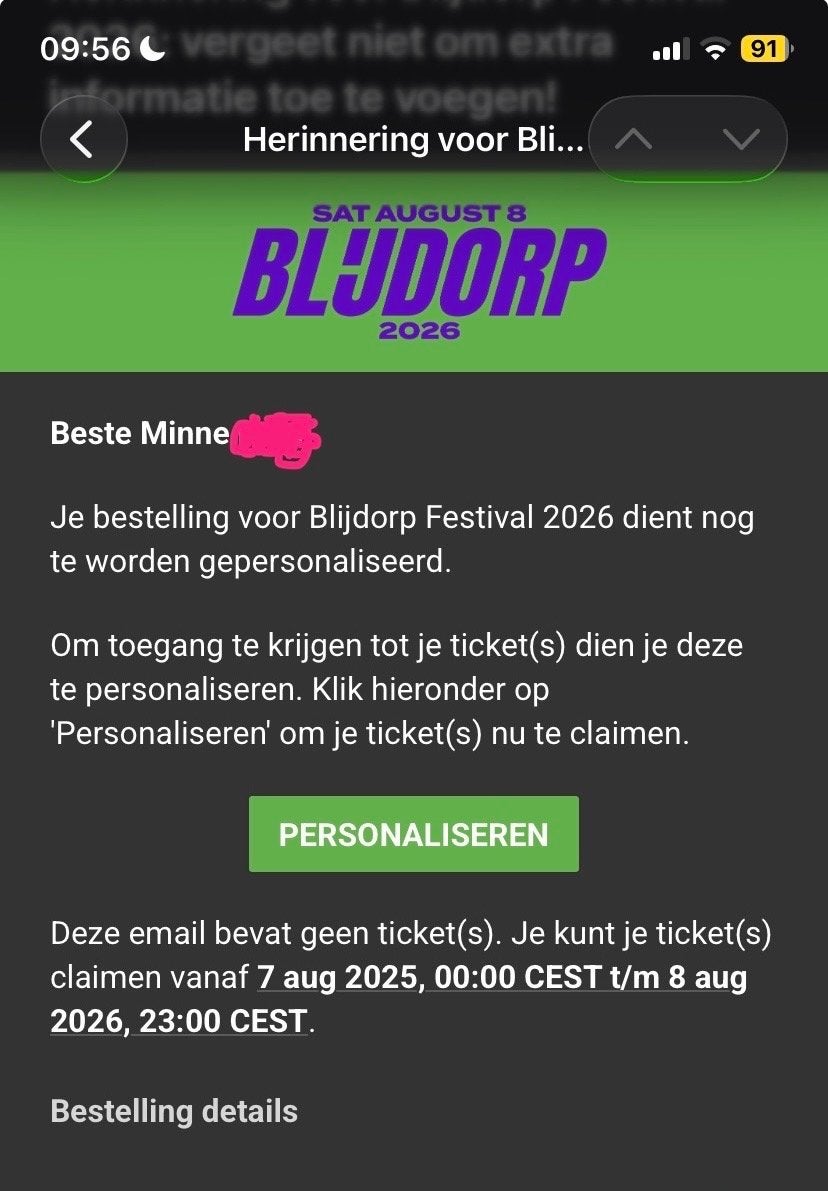 1x Blijdorp Festival ticket 8 augustus 2026, Tickets en Kaartjes, Evenementen en Festivals, Eén persoon