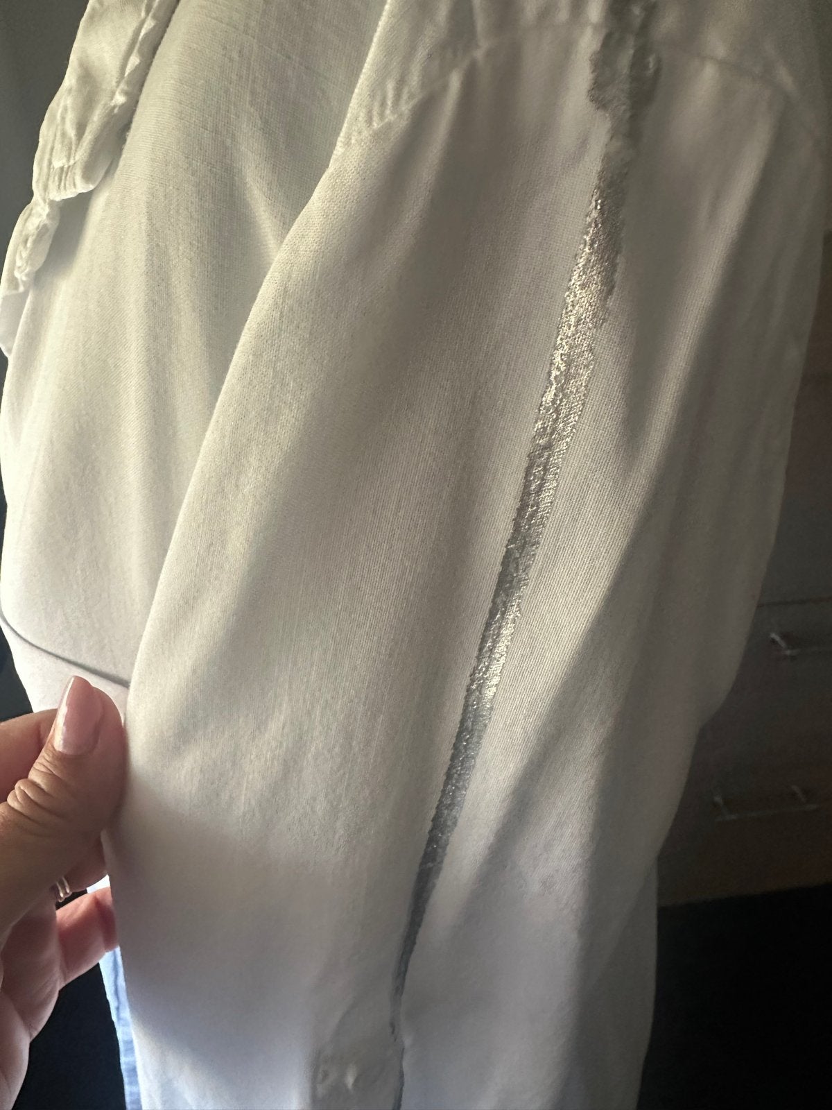Schitterende Bella Dahl blouse met Zilveren Streep Maat M, Kleding | Dames, Ophalen of Verzenden, Zo goed als nieuw, Maat 38/40 (M)