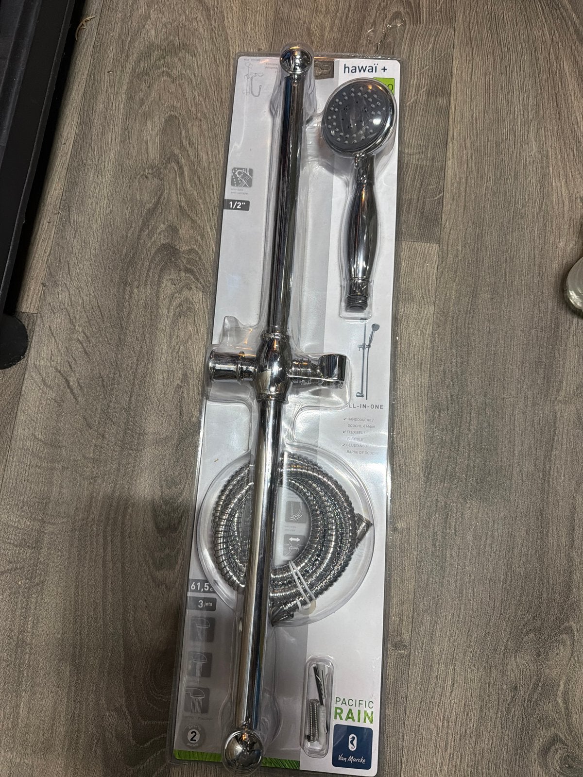 Nieuwe Hawai+ doucheset met stang en handdouche, Doe-het-zelf en Verbouw, Sanitair, Ophalen of Verzenden, Nieuw, Chroom, Douche