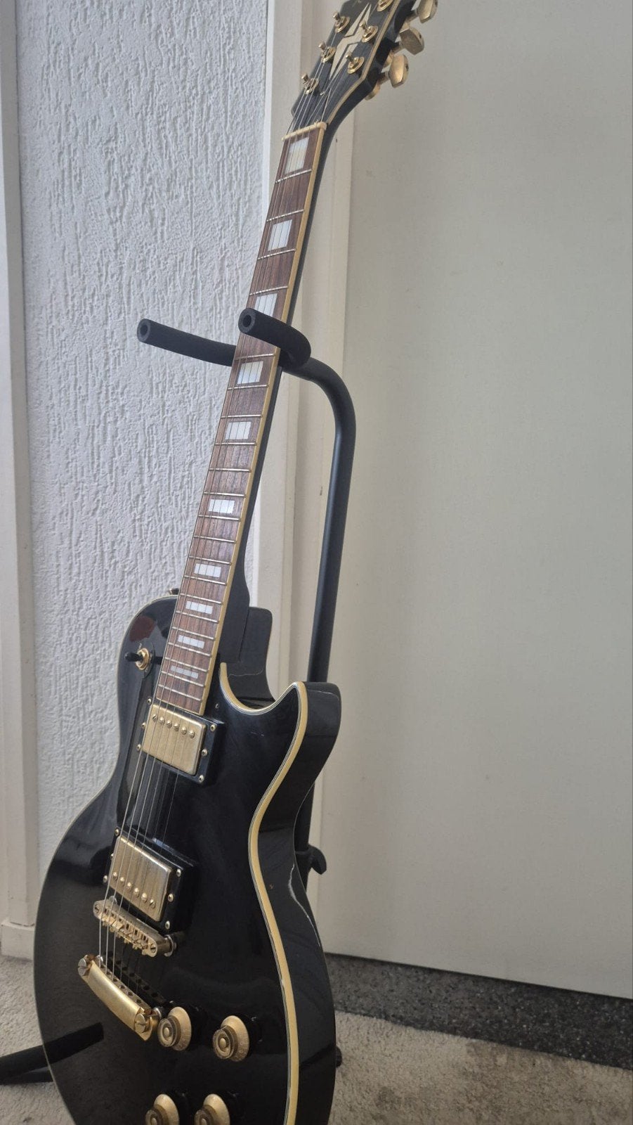 Richwood RE-129 elektrische gitaar zwart, Ophalen, Gebruikt, Solid body, Overige merken