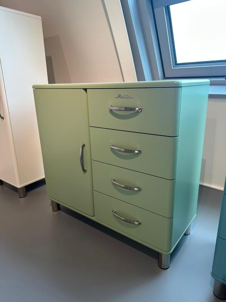 Tenzo malibu retro groene kast, Huis en Inrichting, Kasten | Ladekasten, Ophalen, 25 tot 50 cm, 100 tot 150 cm, Minder dan 100 cm