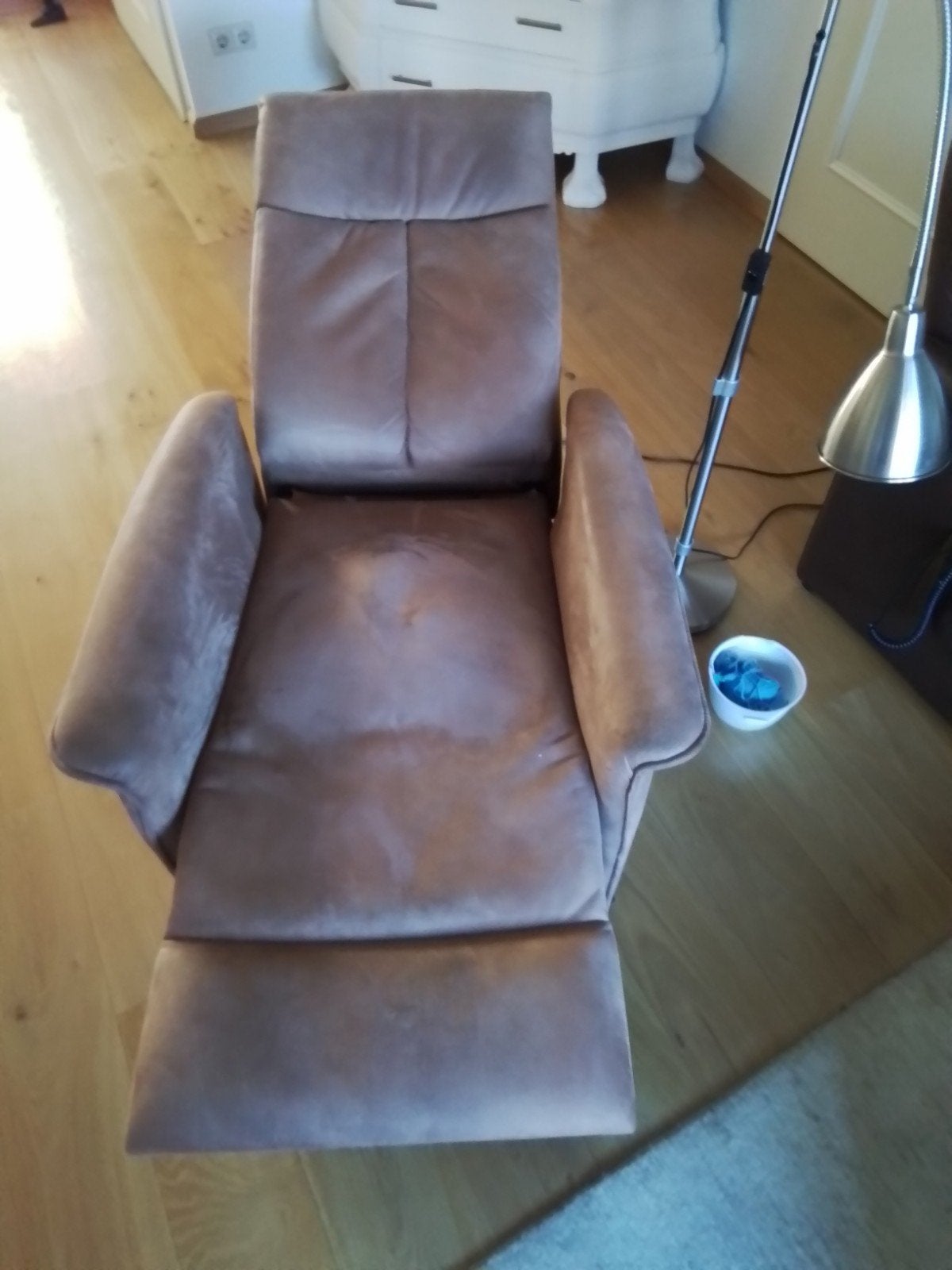 RELAX STOEL, Huis en Inrichting, Fauteuils, Ophalen, Leer, Zo goed als nieuw, 50 tot 75 cm