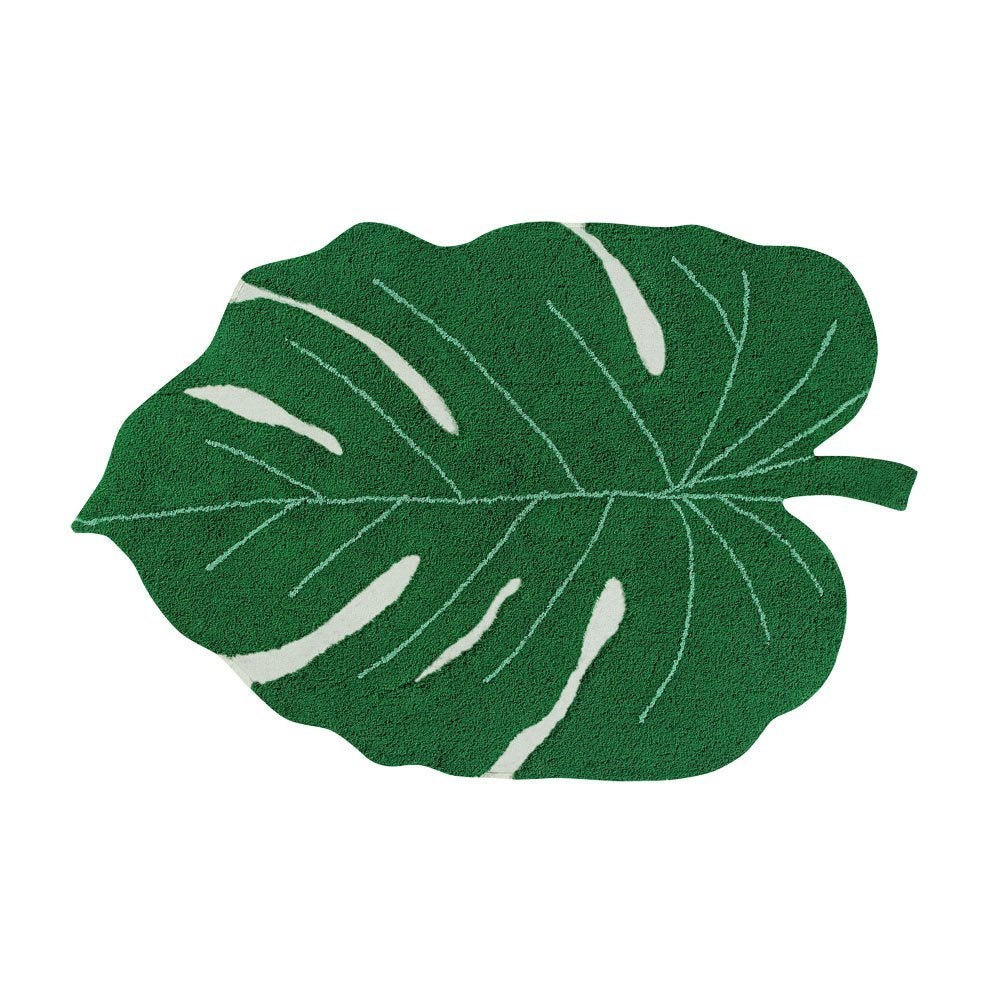 Kindervloerkleed Tropisch Blad Groen Lorena Canals, 100 tot 150 cm, Lorena Canals, 150 tot 200 cm, Overige vormen