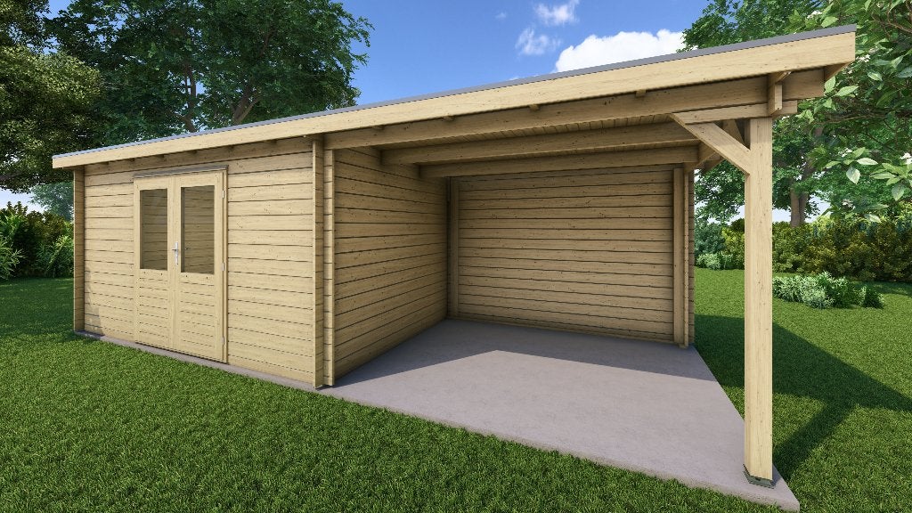 Fonteyn Basicline Tuinhuis met overkapping Lelie 700x250