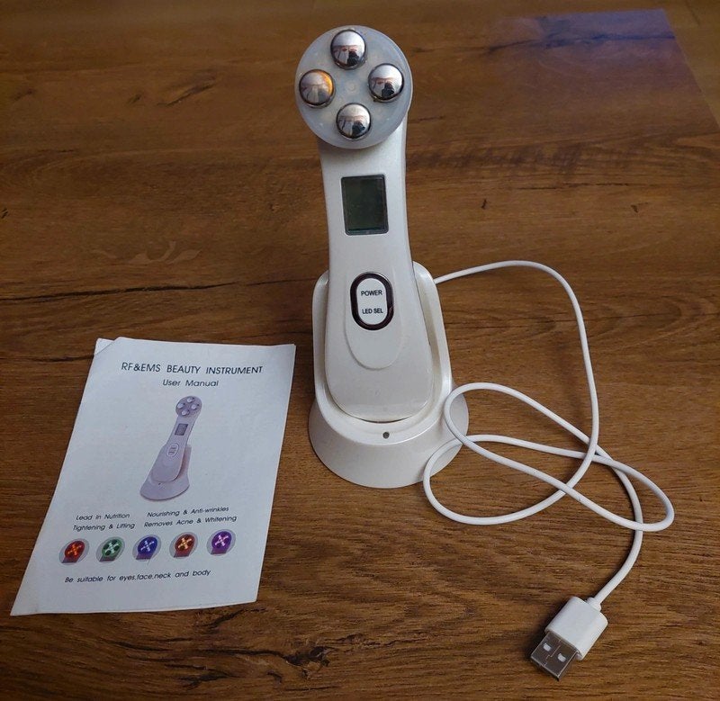 5 in 1 Led Huidverstrakking Rf Schoonheidsinstrument, Ophalen of Verzenden, Zo goed als nieuw, Gehele gezicht, Verzorging