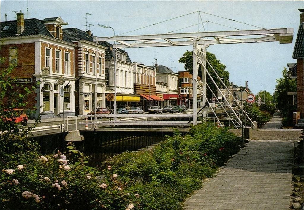 Veendam, Oosterdiep met Sarabrug - 1988 gelopen, Verzamelen, Ophalen of Verzenden, 1980 tot heden, Gelopen, Groningen