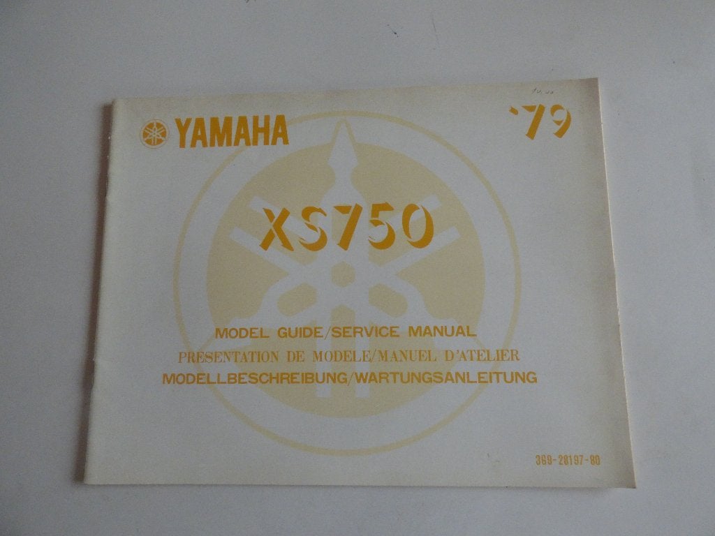 YAMAHA XS750 MODELGIDS / SERVICEHANDLEIDING (3G9-28197-80), Motoren, Ophalen of Verzenden, Yamaha