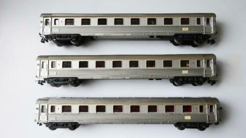 HOrnby ACHO 3 Personenwagons SNCF, Overige merken, Wisselstroom, Gebruikt, Wagon